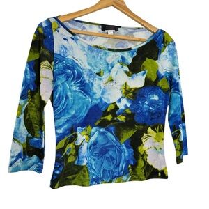 Vintage Versace Floral‎ Top Embellished